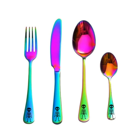 Skeleton Design Stainless Steel 4pc Cutlery Set