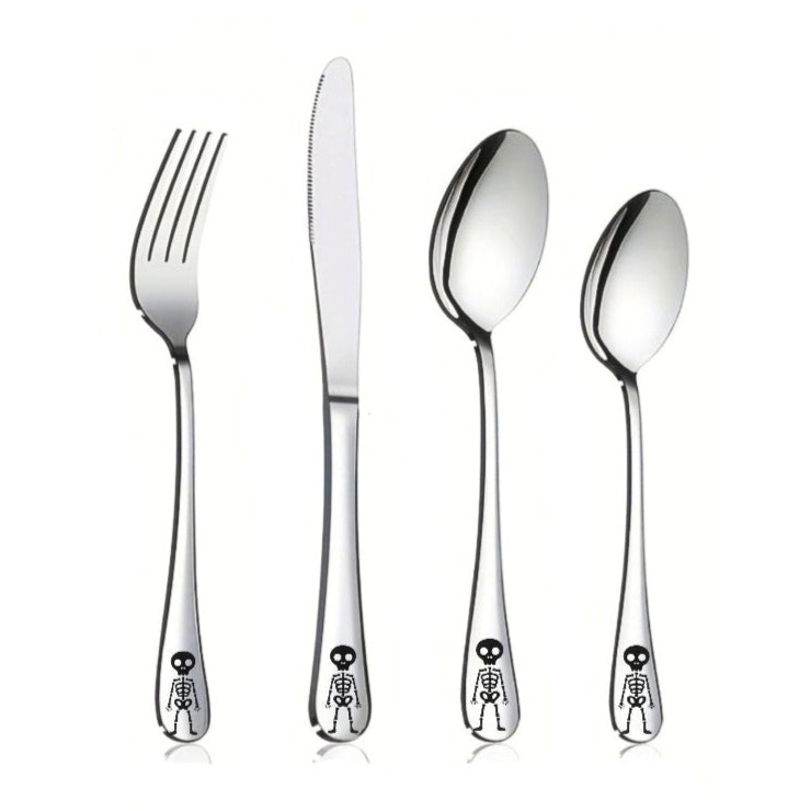 Skeleton Design Stainless Steel 4pc Cutlery Set