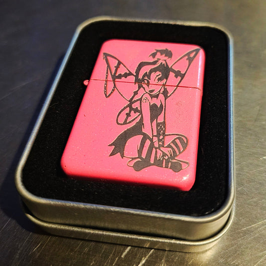 Punk Fairy Pearl Pink Flip Lighter