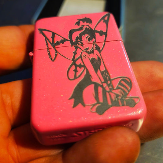 Punk Fairy Pearl Pink Flip Lighter