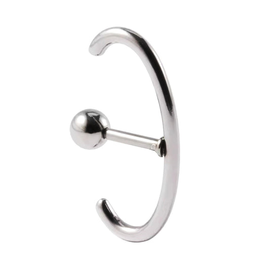Arc Rod Stainless Steel Cartilage Orb Ear Stud 16G
