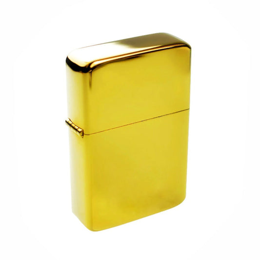 Goldenes schlichtes Klappfeuerzeug