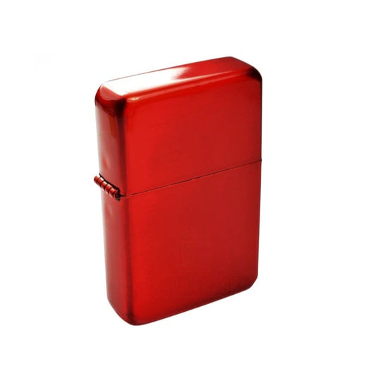 Glänzend rotes schlichtes Klappfeuerzeug