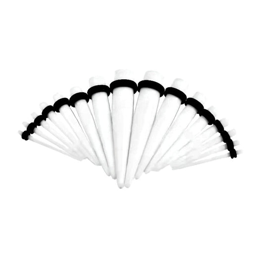 White Acrylic Ear Taper