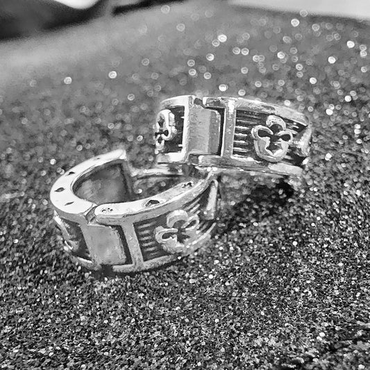 Playing Cards Hoop Earring Pair