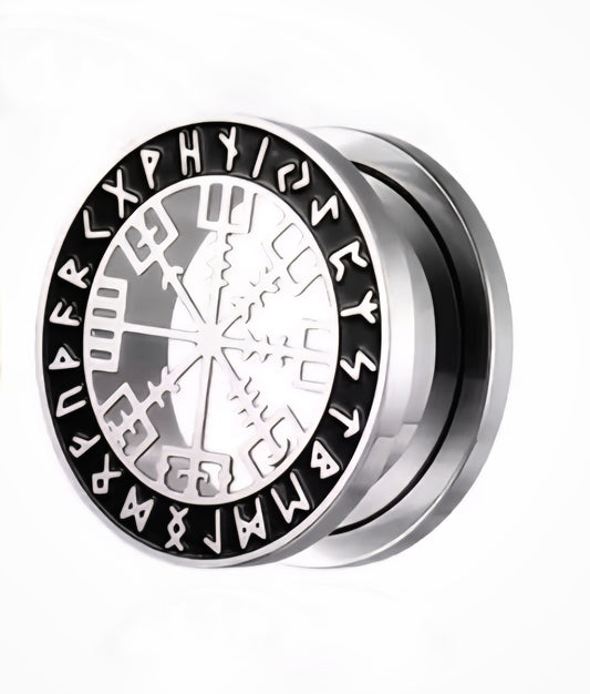 Viking Rune Stainless Steel Ear Tunnel