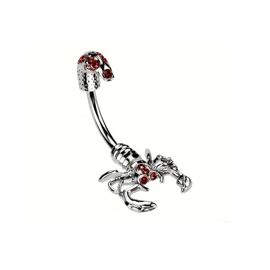 Scorpion Stainless Steel Belly Bar 14G