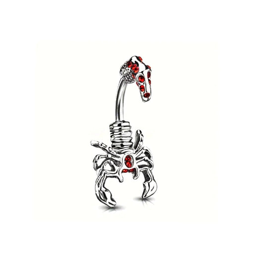 Scorpion Stainless Steel Belly Bar 14G