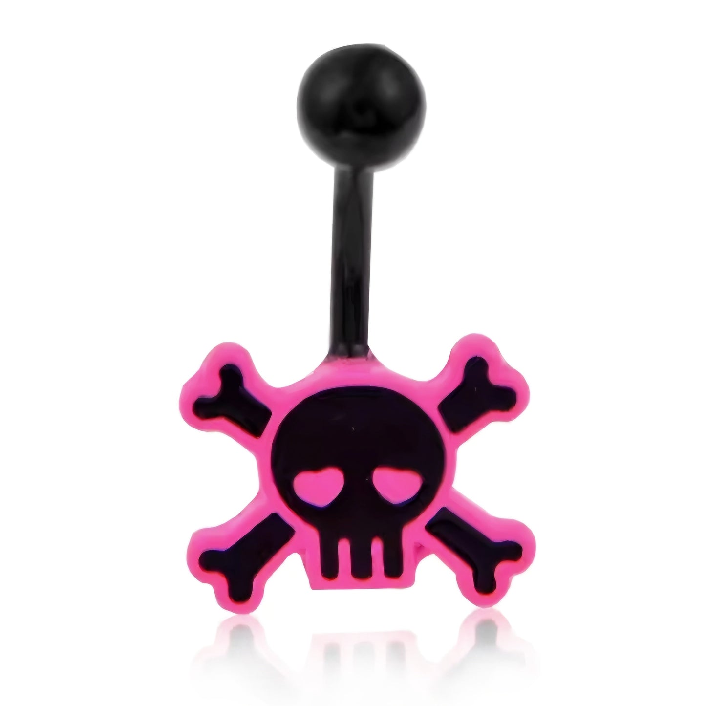 Punk Skull Belly Bar 14G