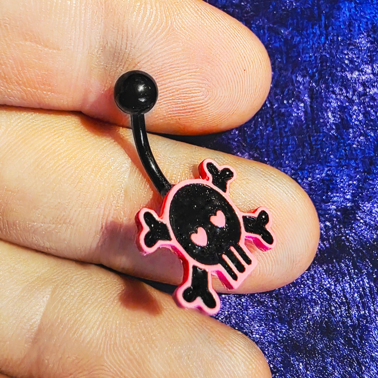 Punk Skull Belly Bar 14G