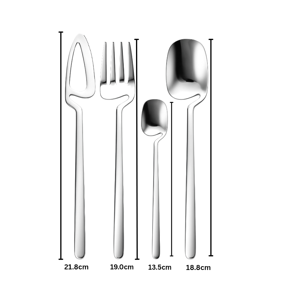 Quantum Dining Polished Silver 4pc Cutlery Set