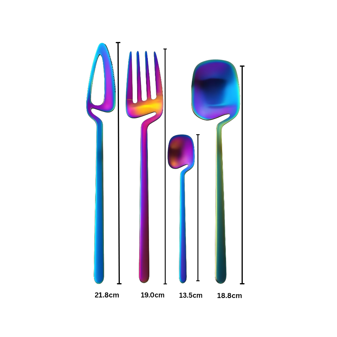 Quantum Dining 4pc Multicoloured Cutlery Set