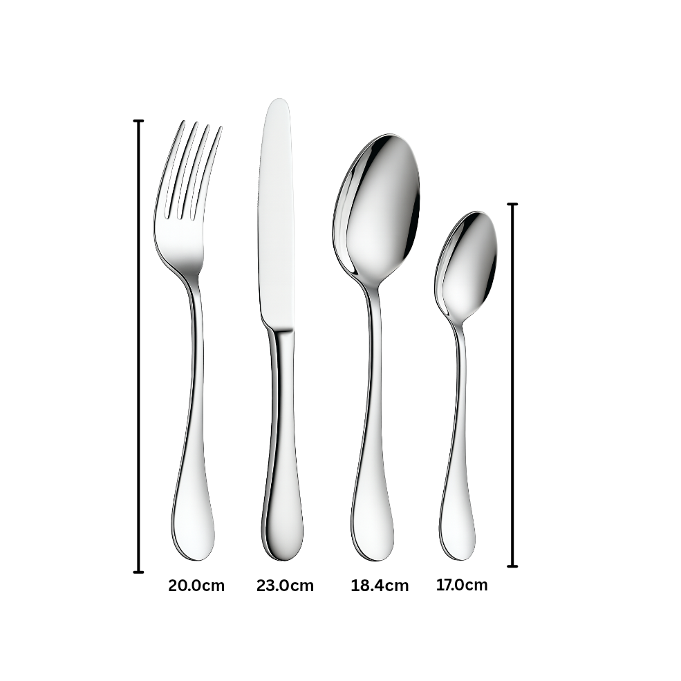 Silver 4pc Blank Stainless Steel Cutlery Set