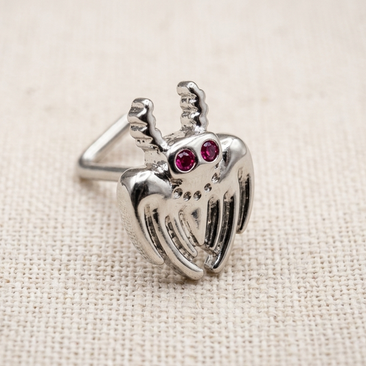 Red Eyed Monster L Shape Nose stud