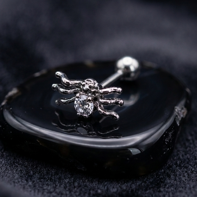 Spider Gem Ear Stud