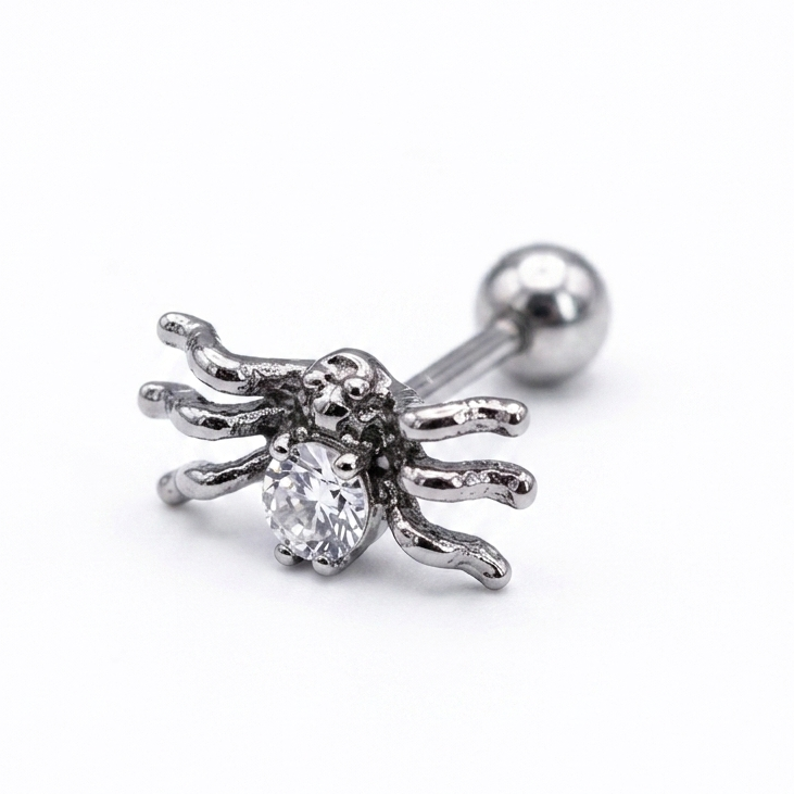 Spider Gem Ear Stud