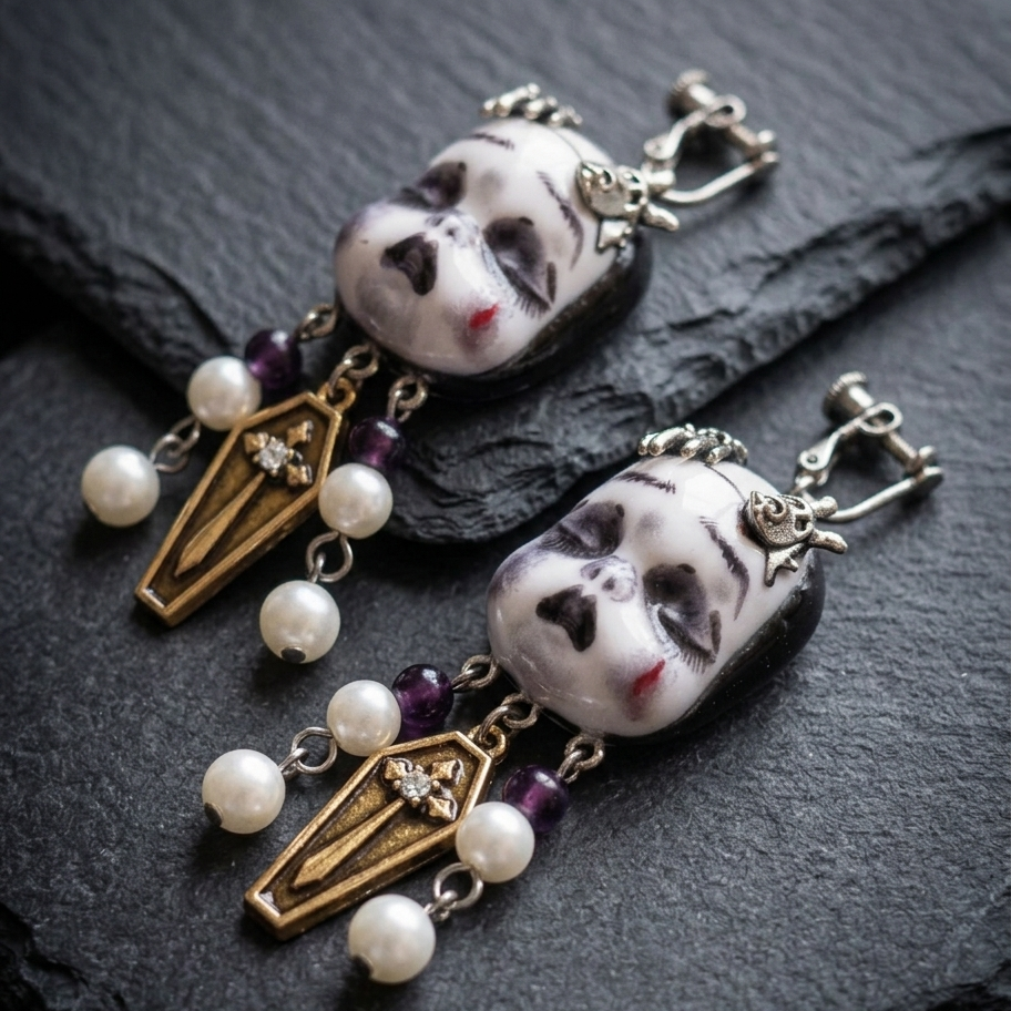 Horror Possessed Doll Earring Pair