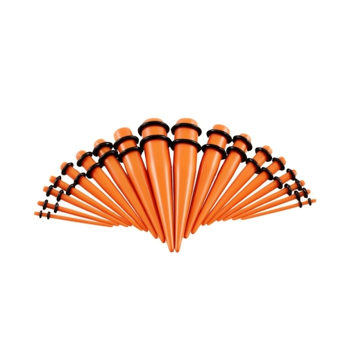 Orange Acrylic Ear Taper