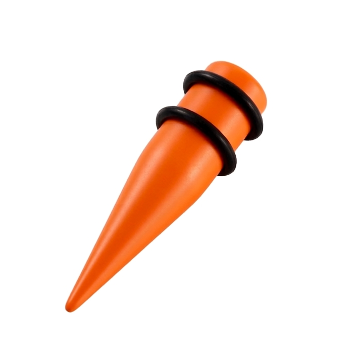 Orange Acrylic Ear Taper