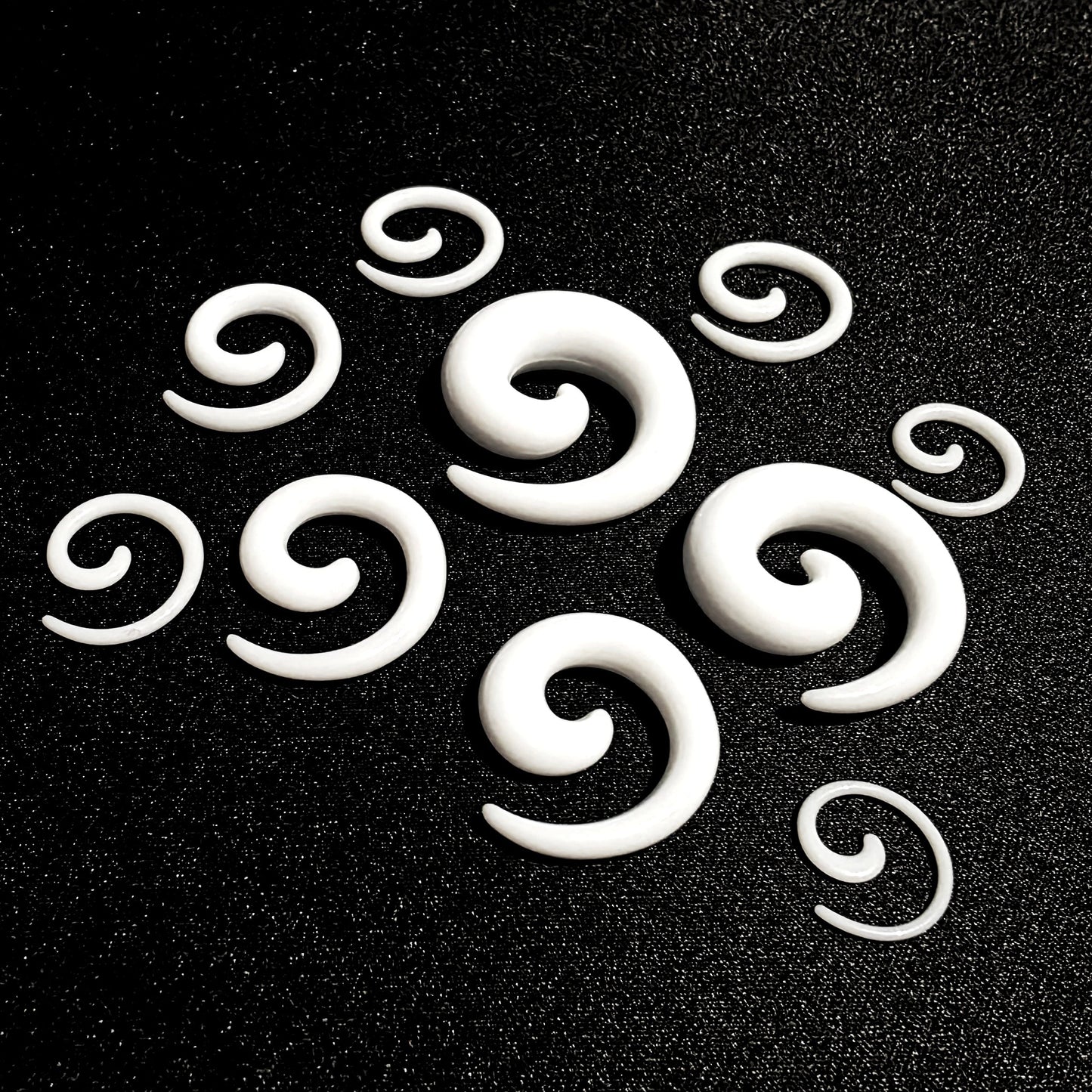 White Acrylic Curved Ear Taper