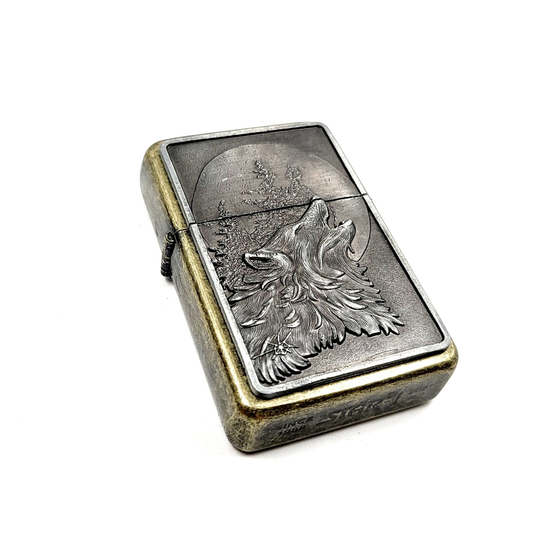 Bronze Wolf Flip Lighter - Pretty Savage Jewellery