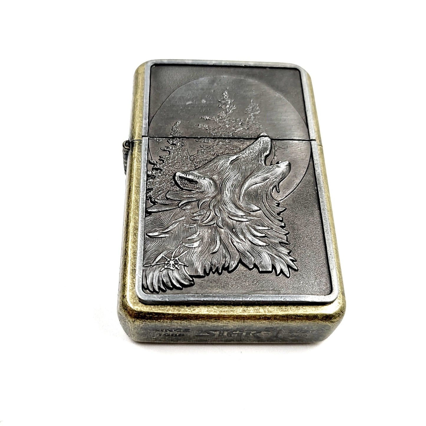 Bronze Wolf Flip Lighter - Pretty Savage Jewellery