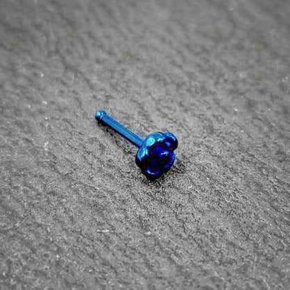 Blue Rose Stainless Steel Nose Studs - Pretty Savage Jewellery