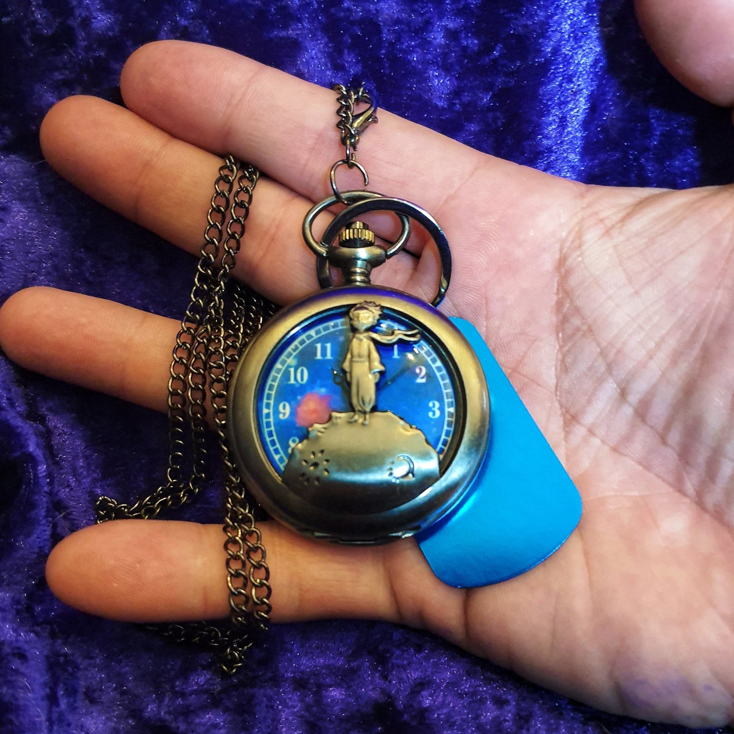 Boy On The Moon Pocket Watch with Chain Quartz Pocket Watch - Pretty Savage Jewellery