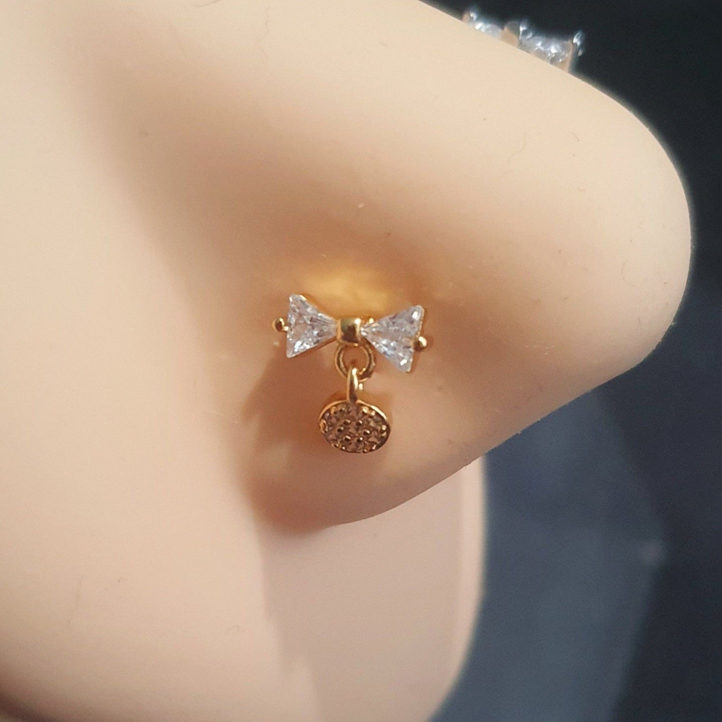 Bow Tie Dainty Nose Stud - Pretty Savage Jewellery