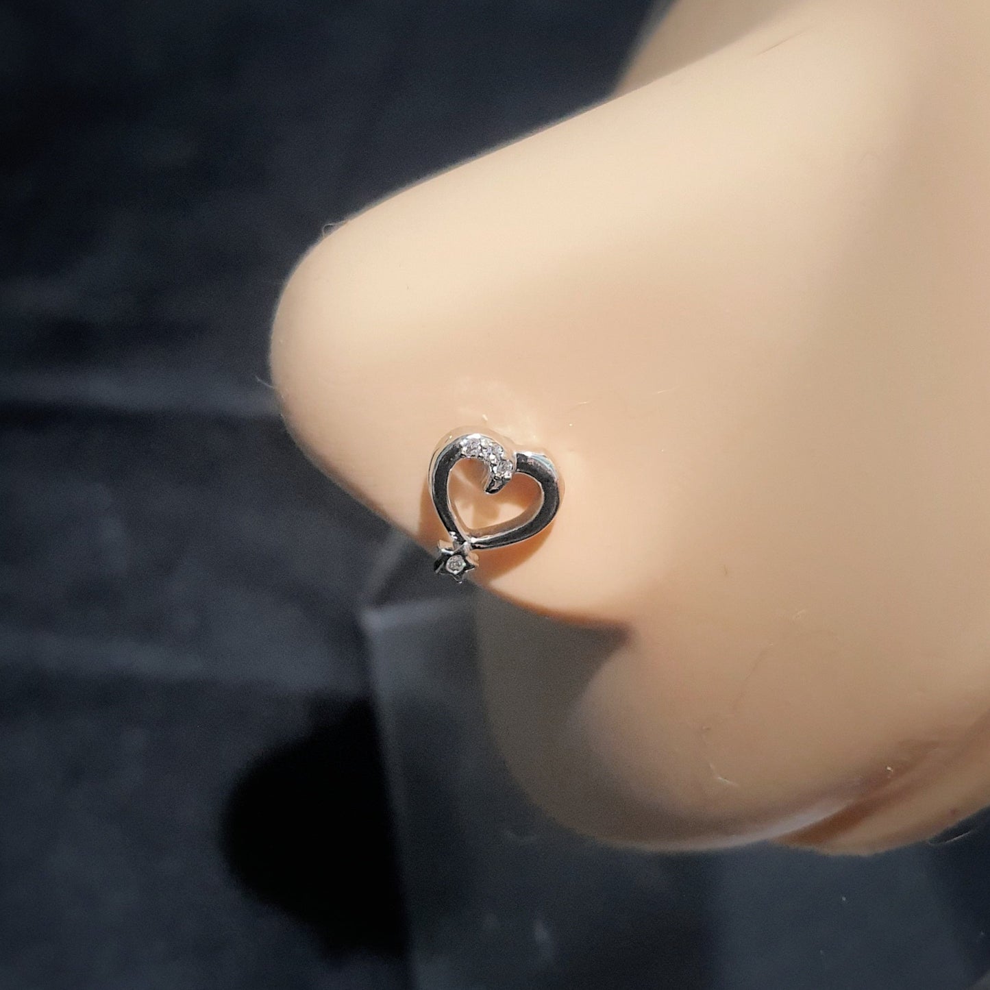 Heart And Star Nose Studs - Pretty Savage Jewellery