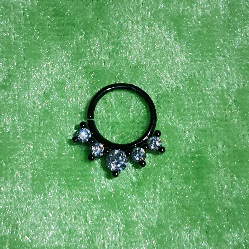 Black Crown Septum Ring - Pretty Savage Jewellery