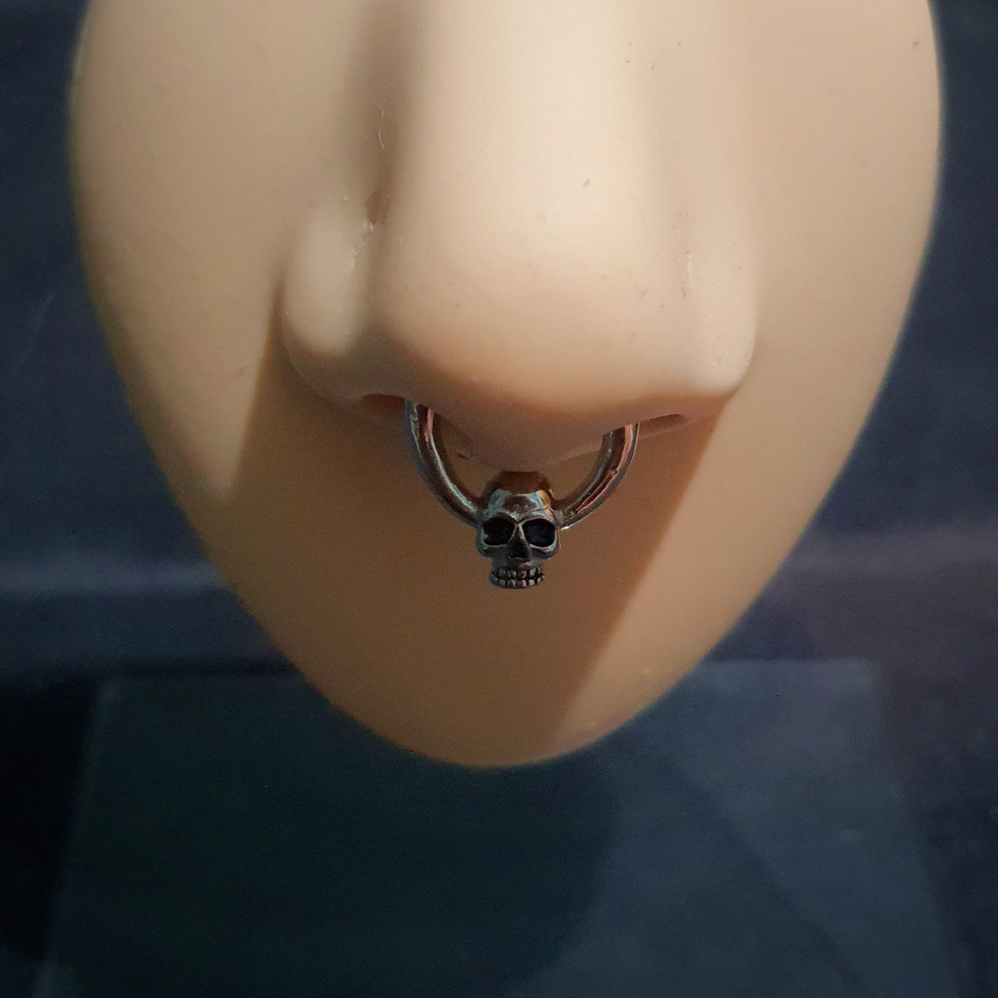 Dead Skull Hinged Septum Ring - Pretty Savage Jewellery