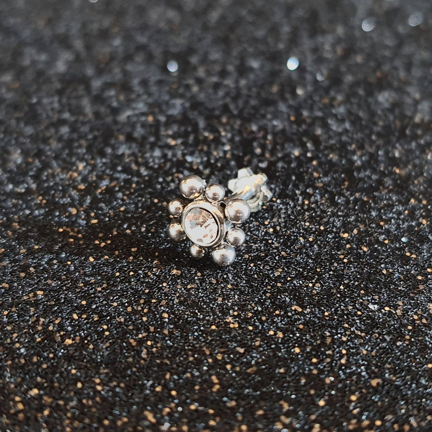 Flower Gem Threaded Labret Studs - Pretty Savage Jewellery