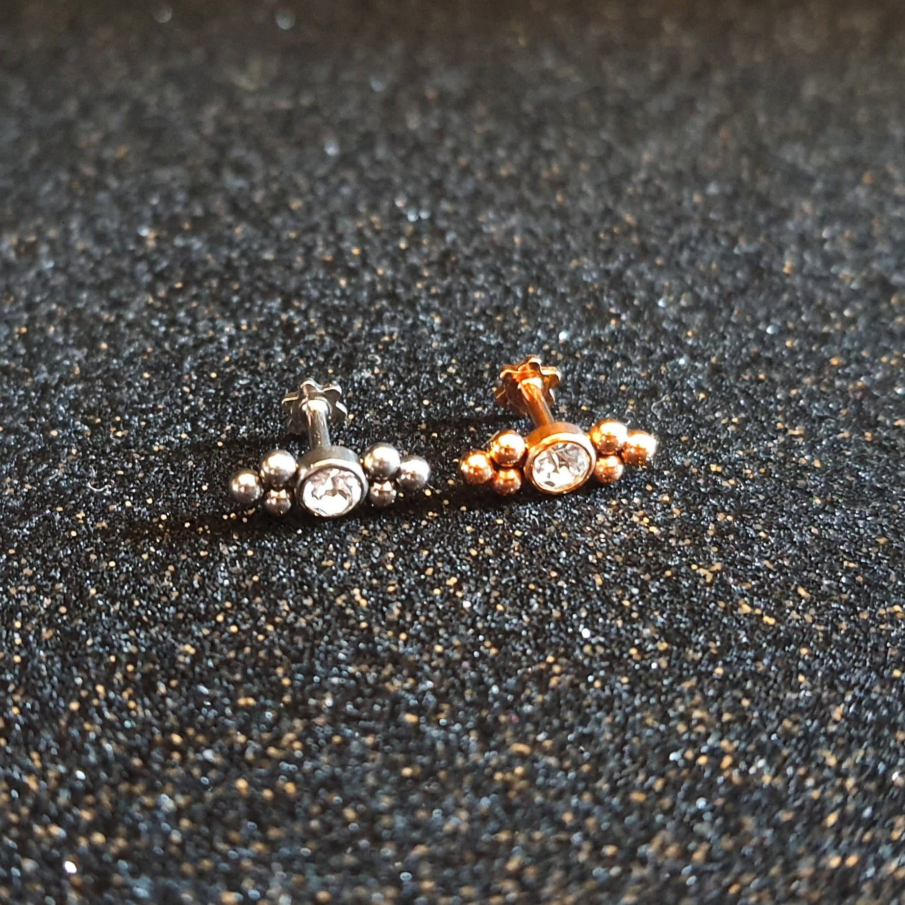 Gem Threaded Labret Studs - Pretty Savage Jewellery