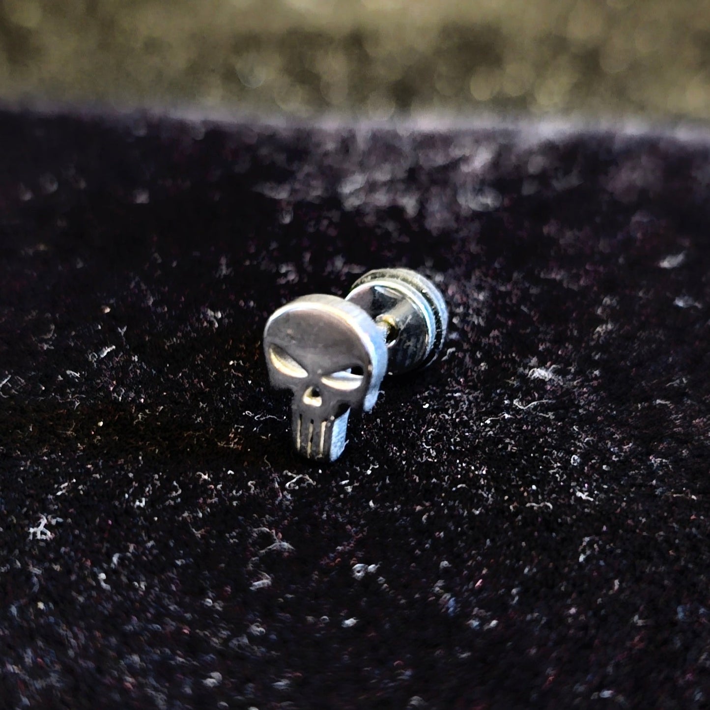 Punisher Skull Stainless Steel Ear Studs - Pretty Savage Jewellery