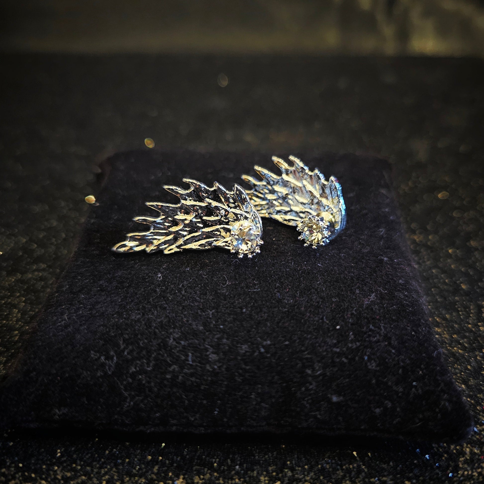 Angel Wing Silver Ear Studs - Pretty Savage Jewellery