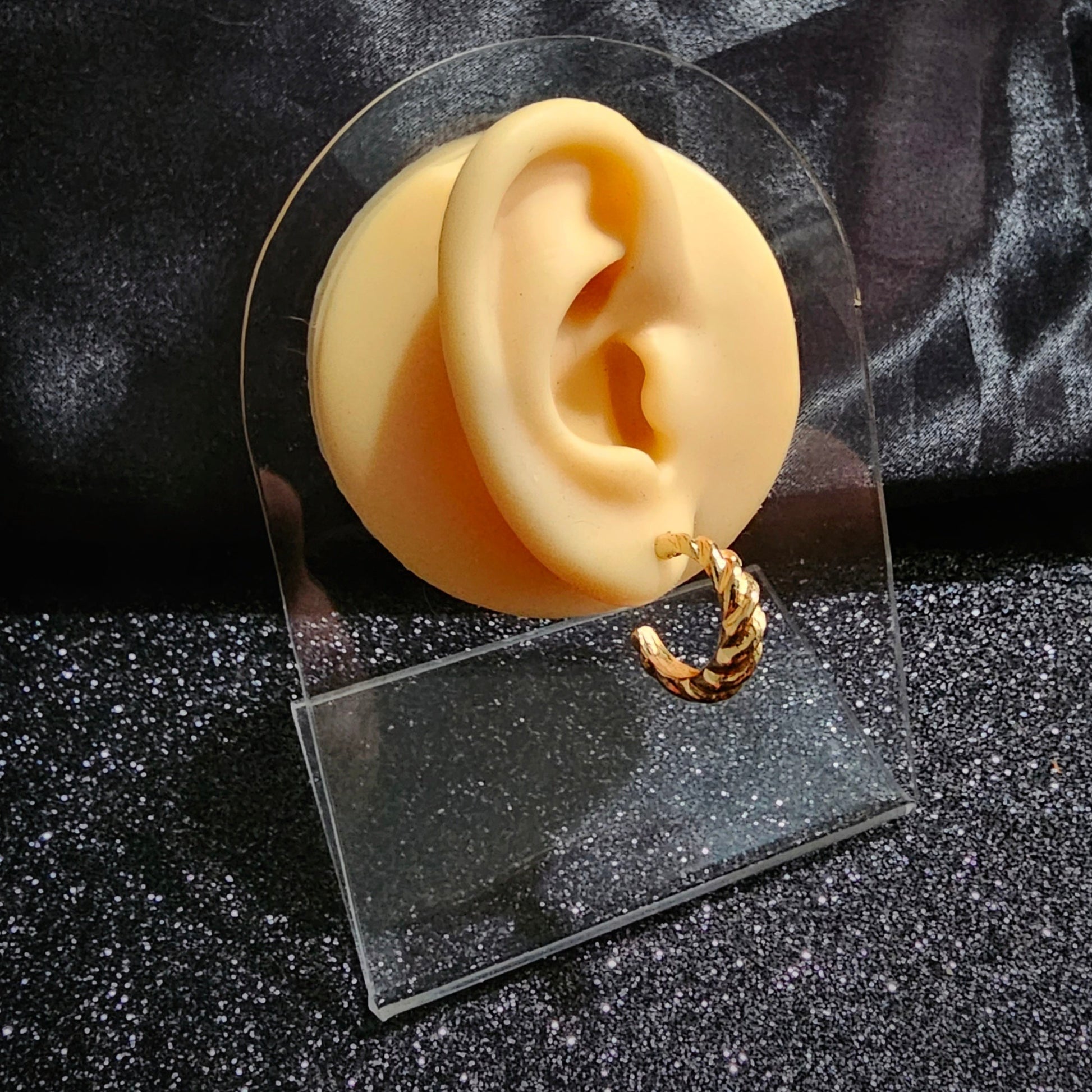 Golden Twisted Hoop Chunky Earring Pair - Pretty Savage Jewellery