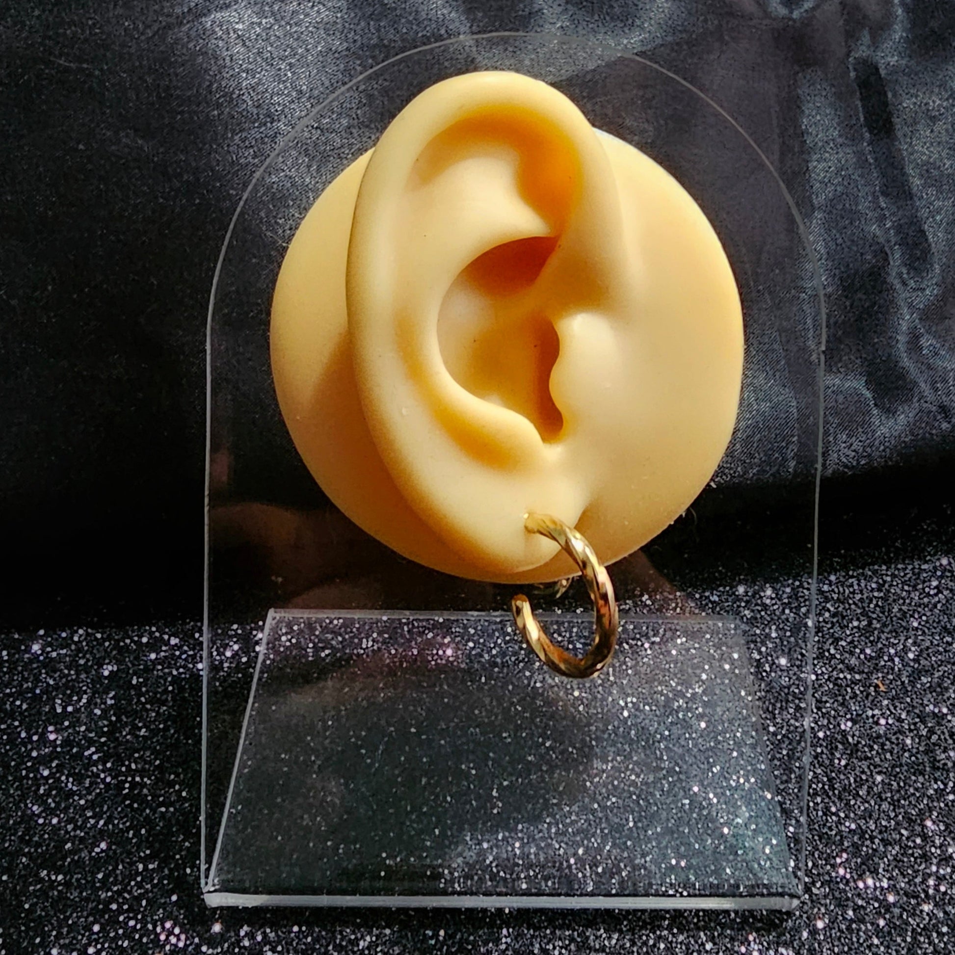 Twisted Golden Hoop Earring Pair - Pretty Savage Jewellery