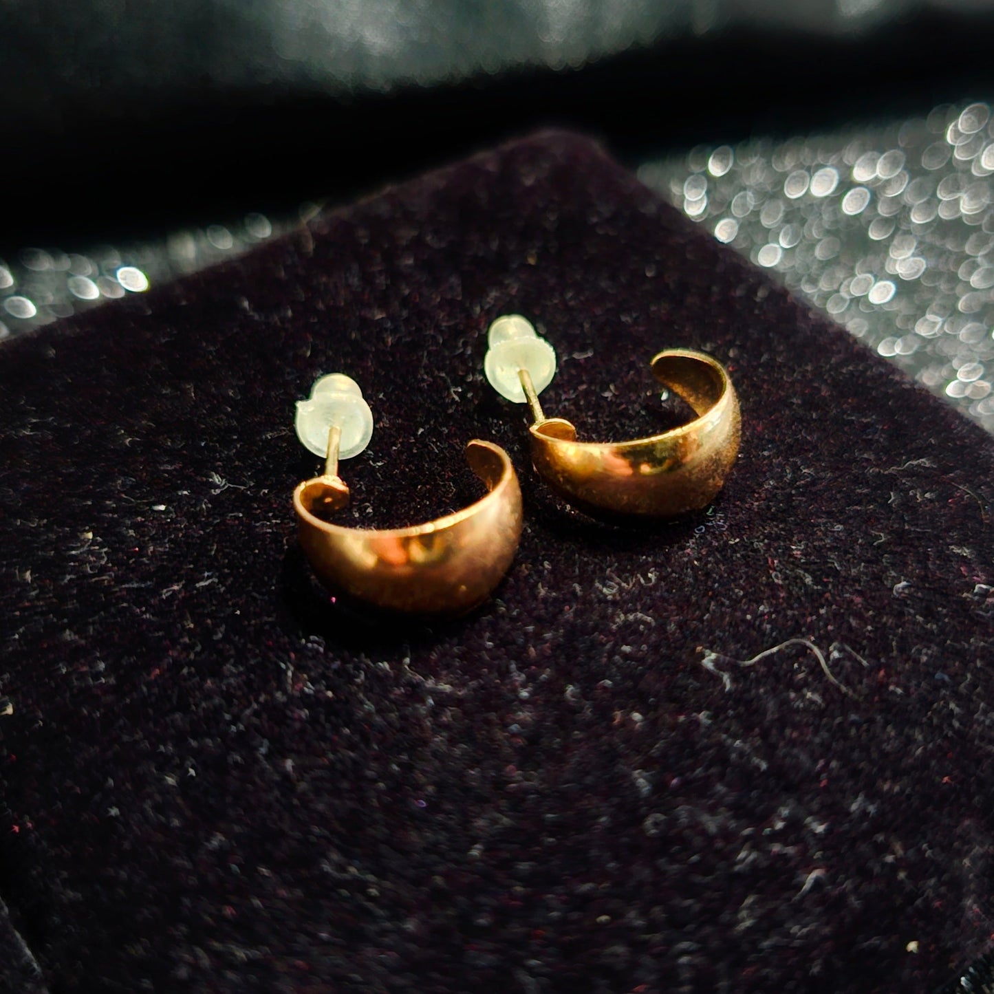 Golden Small Chunky Hoop Earring Pair - Pretty Savage Jewellery