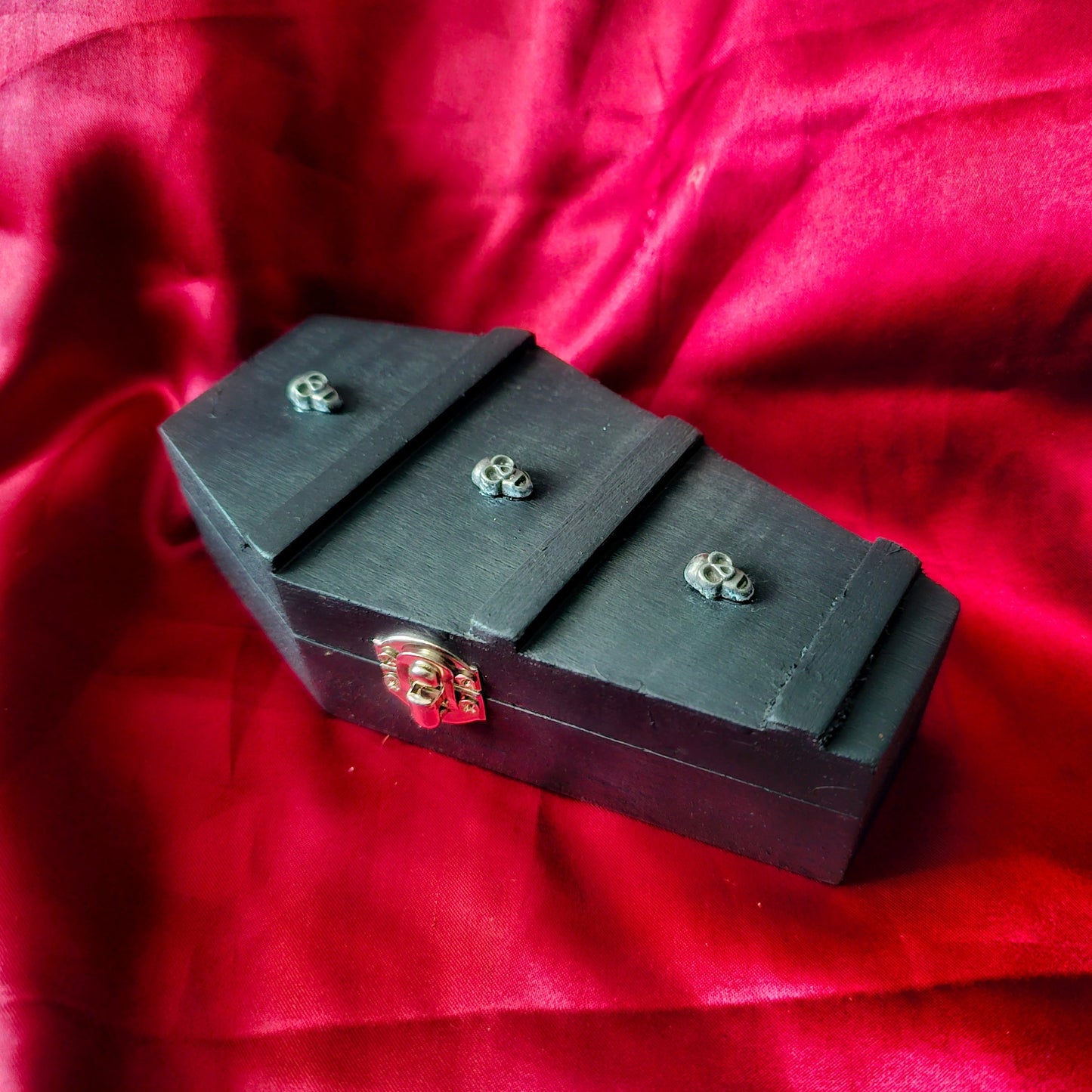 Wooden Black Coffin Gift box - Pretty Savage Jewellery