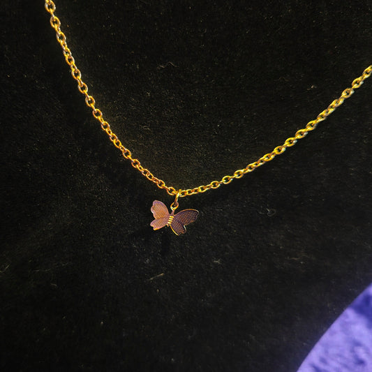 Butterfly Golden Necklace - Pretty Savage Jewellery