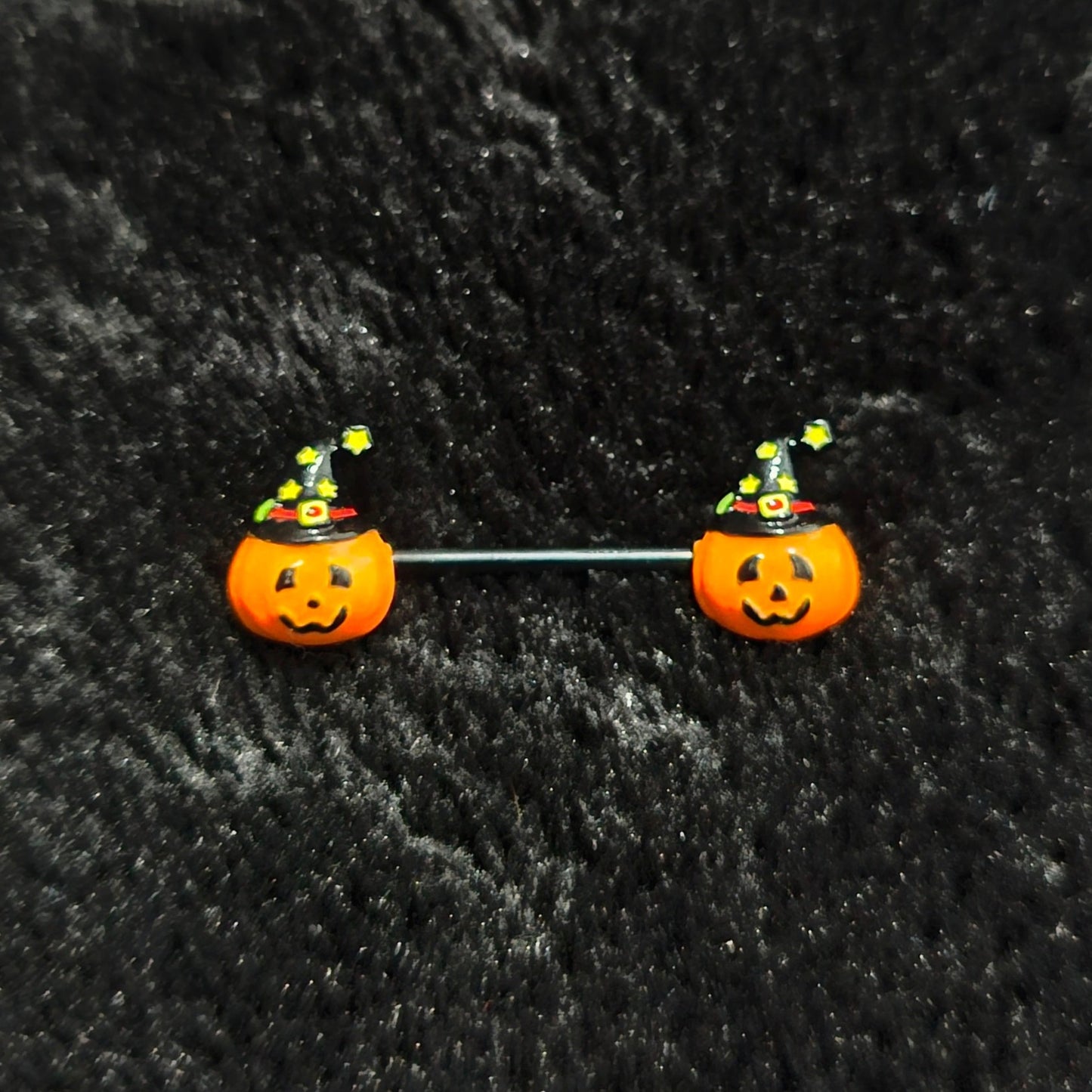 Halloween Pumpkin Nipple bar - Pretty Savage Jewellery