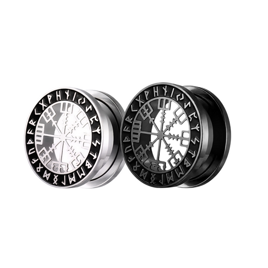 Viking Rune Stainless Steel Ear Tunnel