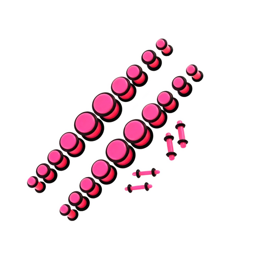 Pink Acrylic Ear Gauge Plug