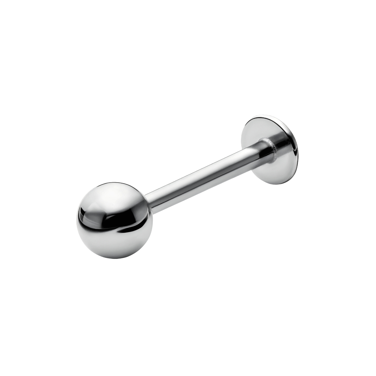 Silver Titanium Labret Stud 16G