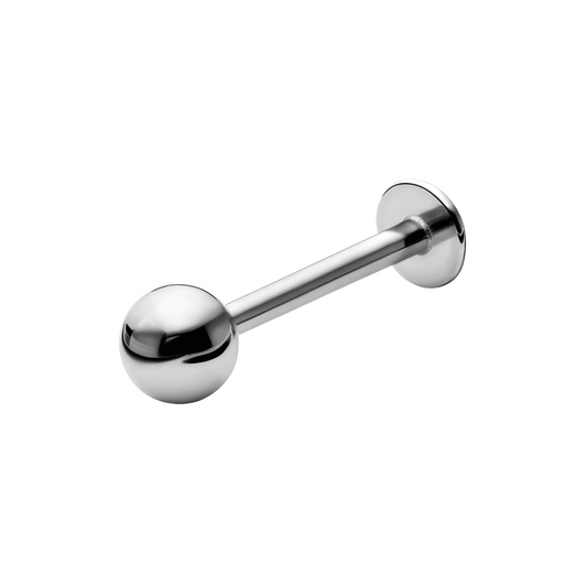 Silver Titanium Labret Stud 16G