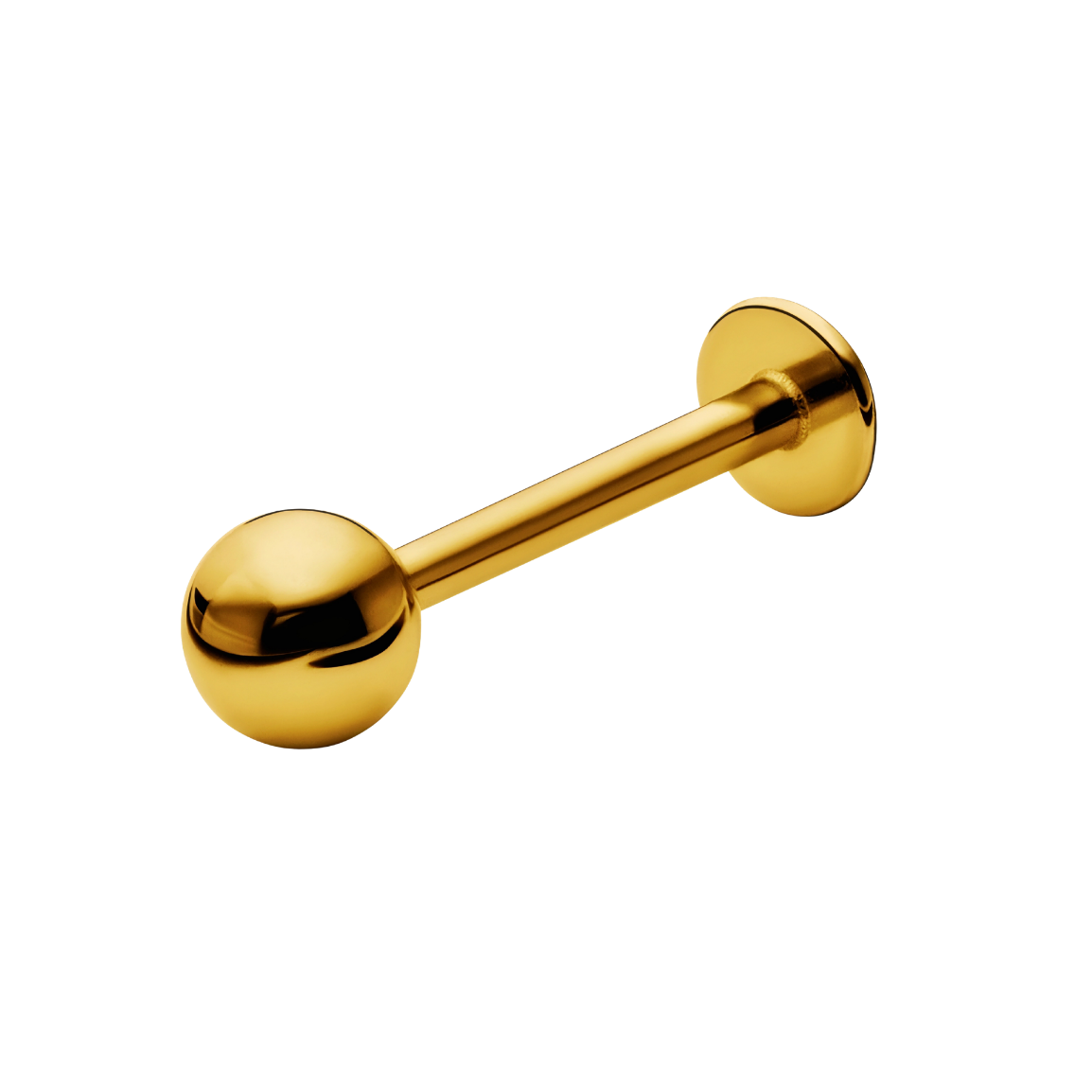 Gold Titanium Labret Stud 16G