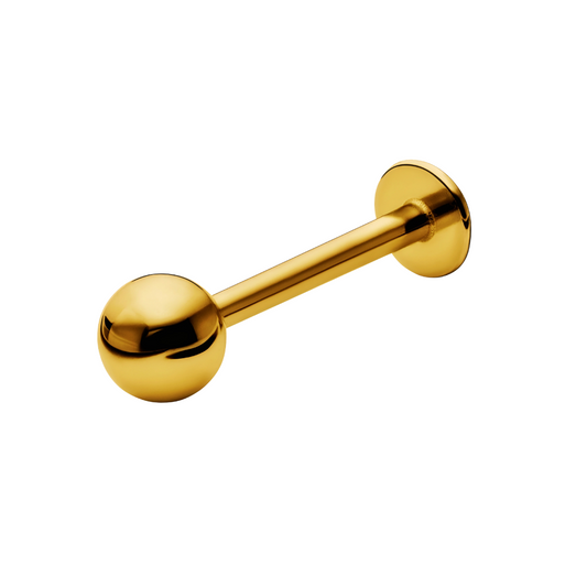 Gold Titanium Labret Stud 16G