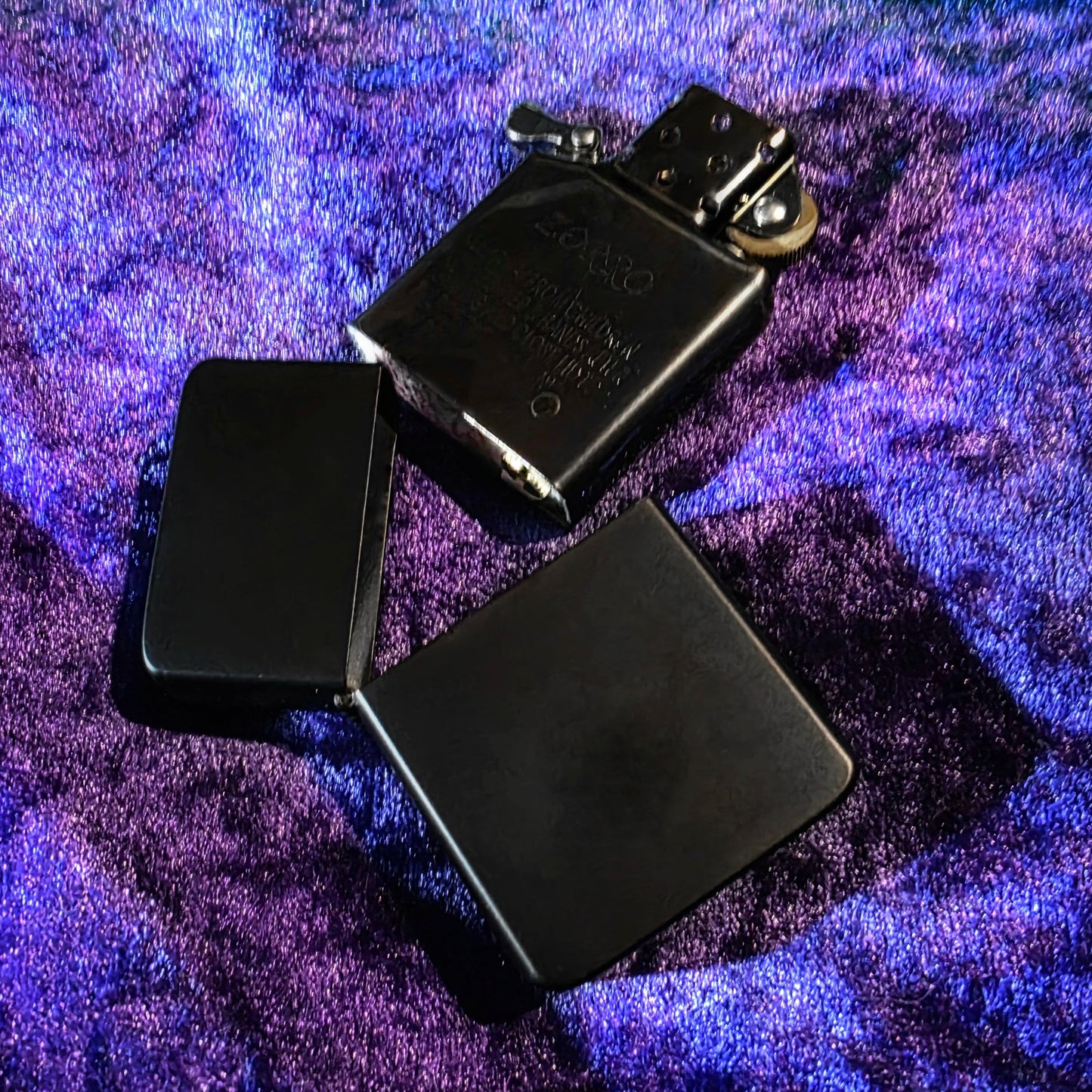 Pure Black Brass Flip Lighter