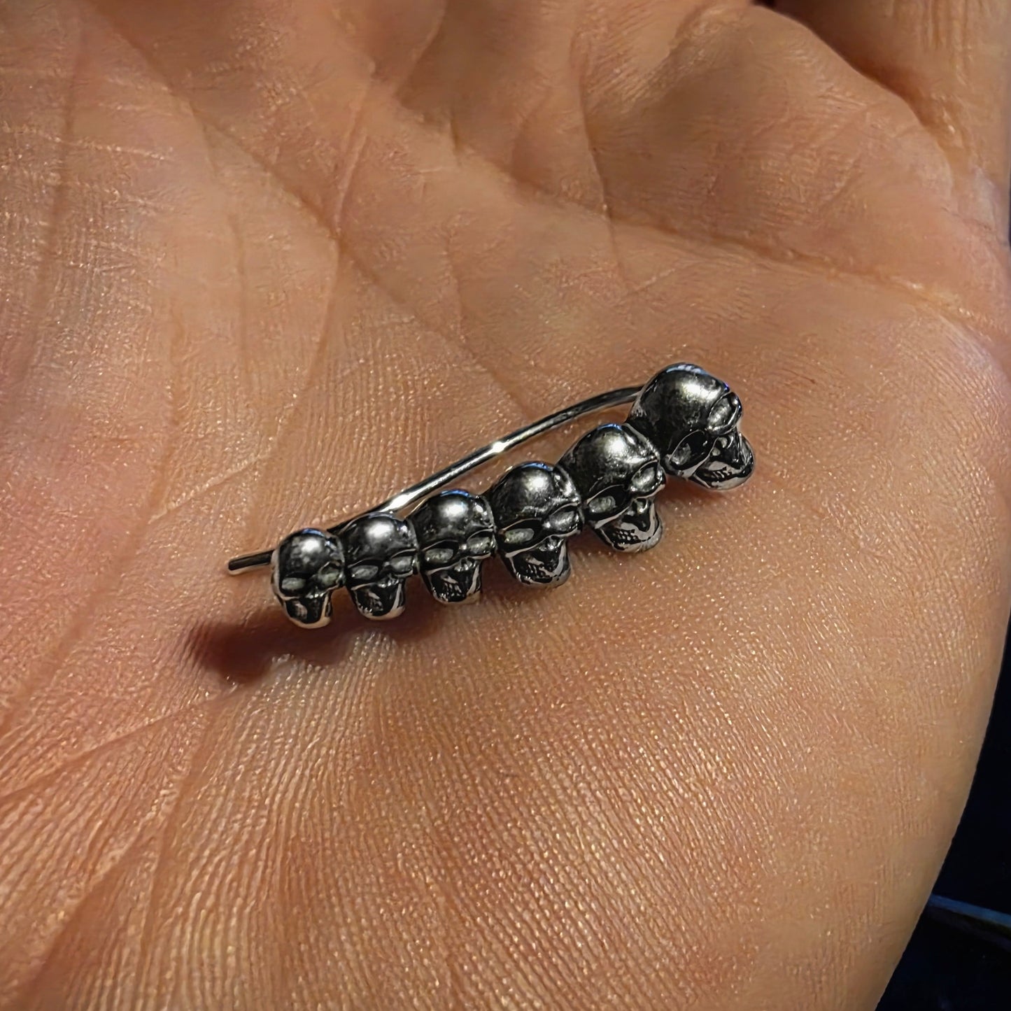 Skull Ear Climber Stud